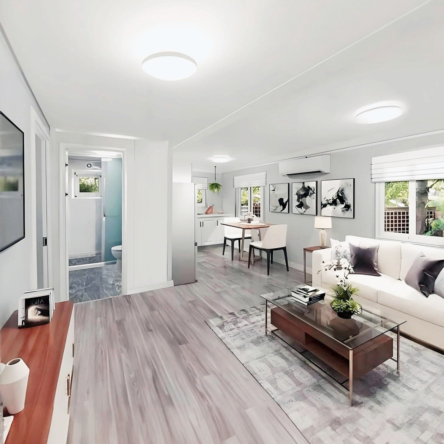 20ft Customized Luxury Living Steel Container Home Expandable 2 Bedroom Prefab House for Office Building