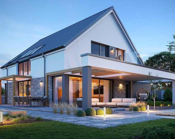 High Quality China Manufactured Modern Customized Luxury Prefab Light Steel Structure Duplex Villa