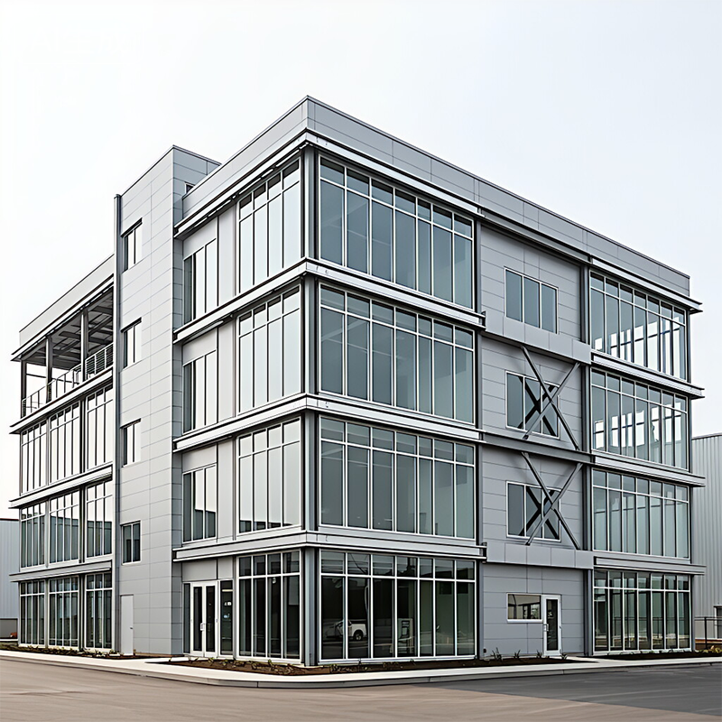 Wind Resist Multi-story Steel Structure Industrial Building with Metal Frame Prefab Workshop &amp; Storage Shed
