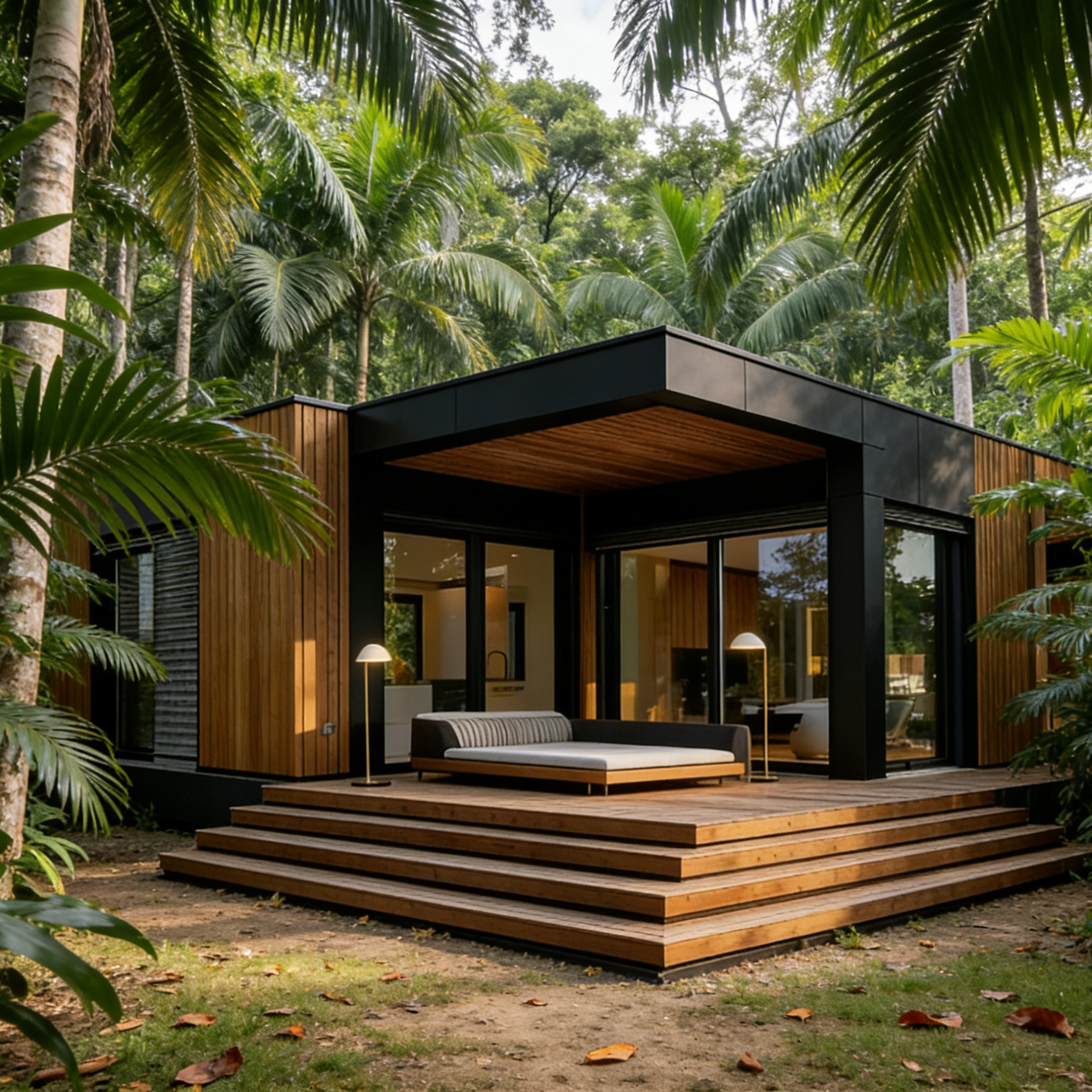Mobile Steel Structure House Portable Modular For Outdoor Vacation Camping Steel Structure Modular Housing Steel House Structure