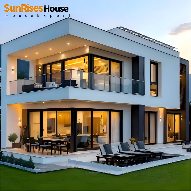 Luxury Customizable Villa Light Steel Structure House Prefab Steel Frame Home