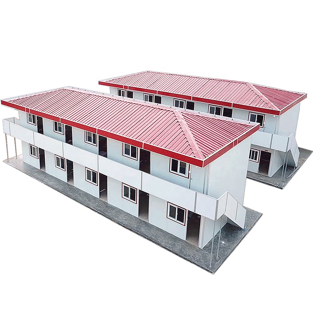 Hot Sell Prefab T-Type House Prefabricated House Light Steel Structure with Sandwich Panel for Construction &amp; Modular House