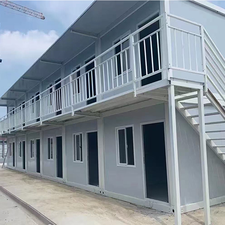 Quick Assemble 2 Floors Prefab Modular Housing Unit Strong Steel Frame Construction Worker Dormitory for Labor Camp