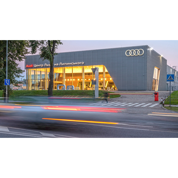 Low Cost Modern Large Span Steel Structure Commercial Shopping Mall Prefabricated Office Building 4s Car Showroom Customized