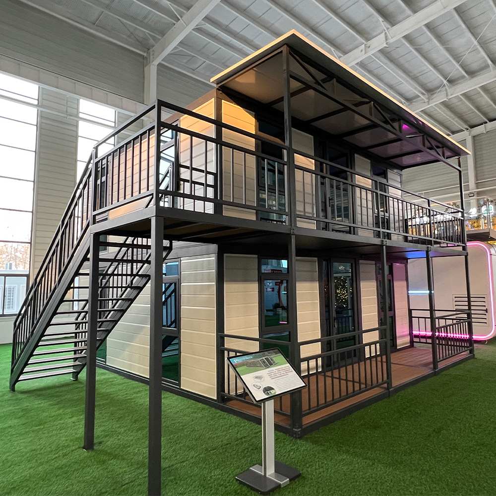 Australia Large Villa Steel Frame Chinese 2 Story Camp Living Foldable Modular House Price From China
