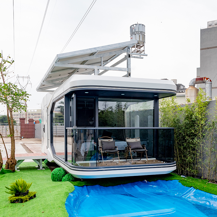 Capsule House Waterproof Fireproof Home Galvanized Steel Modular House Camping Capsule Home Luxury Prefabricated House