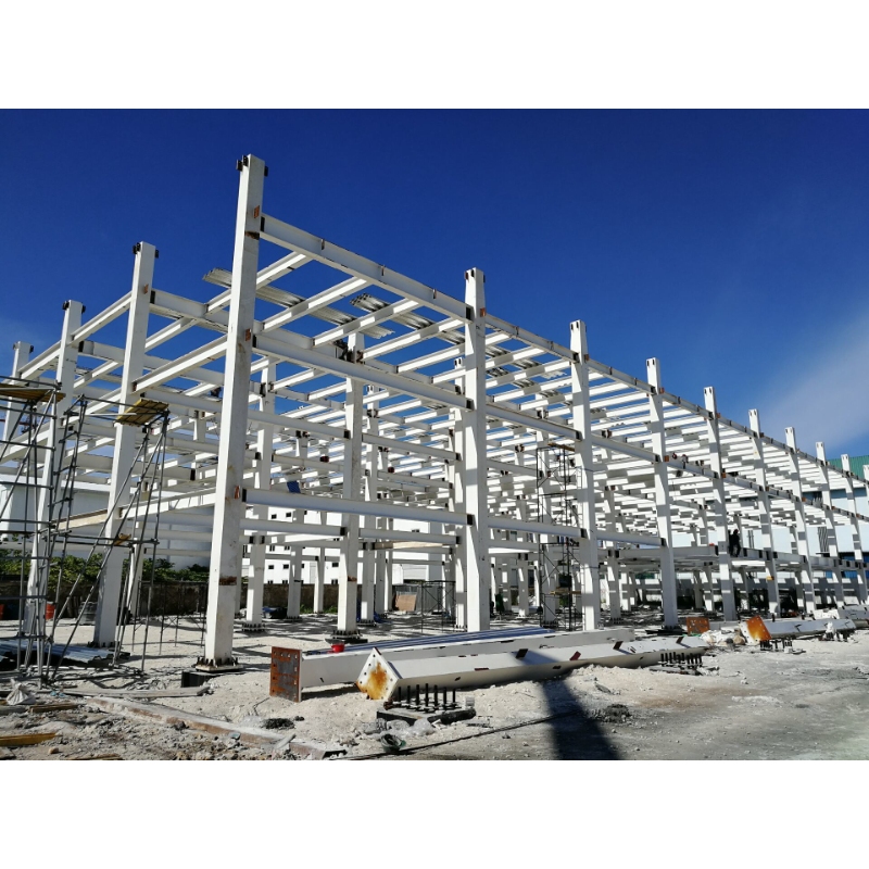 Wind Resist Multi-story Steel Structure Industrial Building with Metal Frame Prefab Workshop &amp; Storage Shed