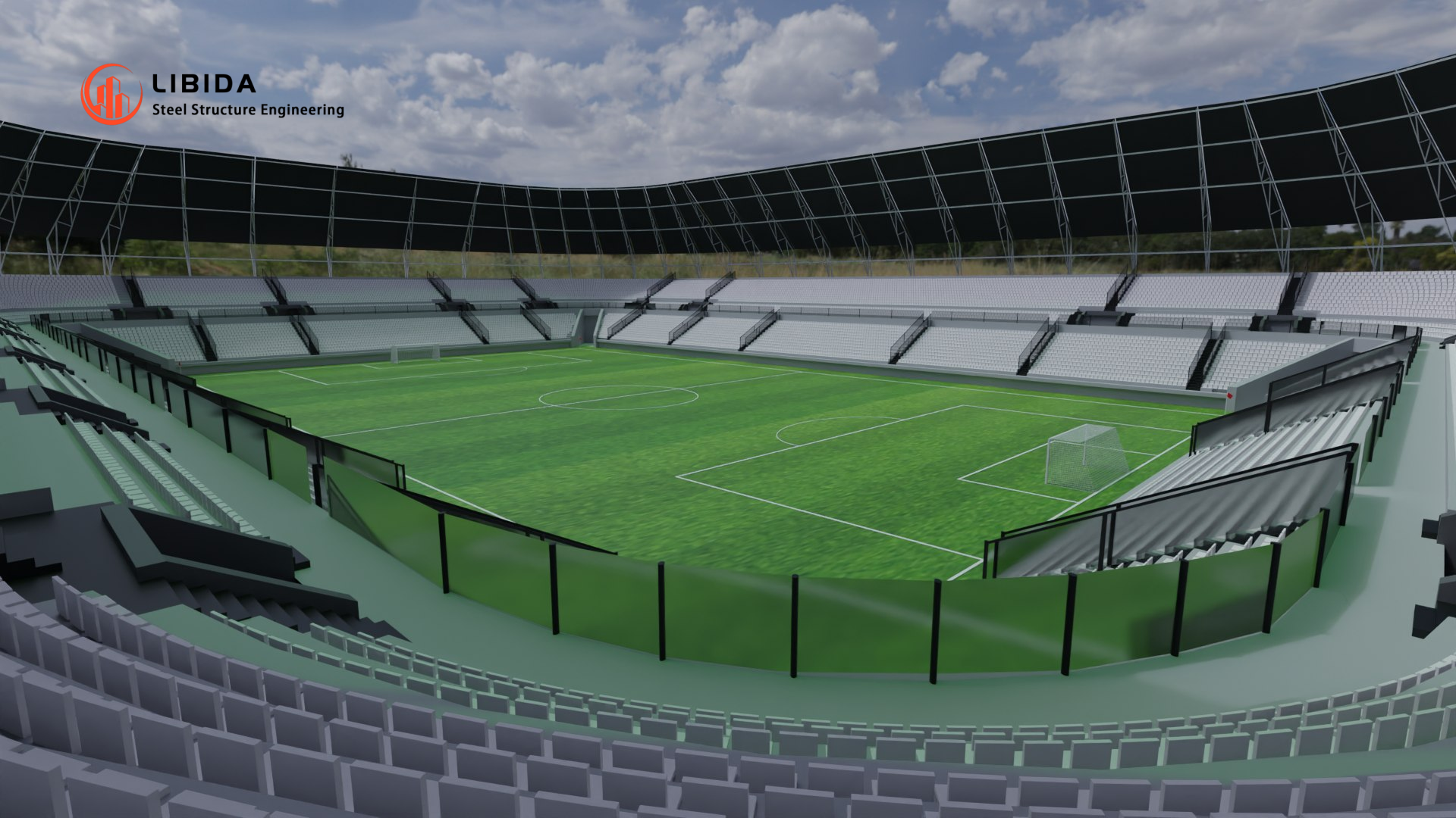 Prefabricated Soccer Stadium Durable Metal Building Efficient Cold Storage Warehouse Steel Structure Warehouse Building