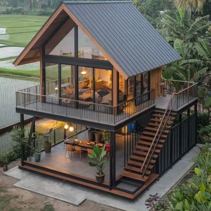 Modern Luxury Design Modular Prefab Wooden Villa With High Quality Fast Installation