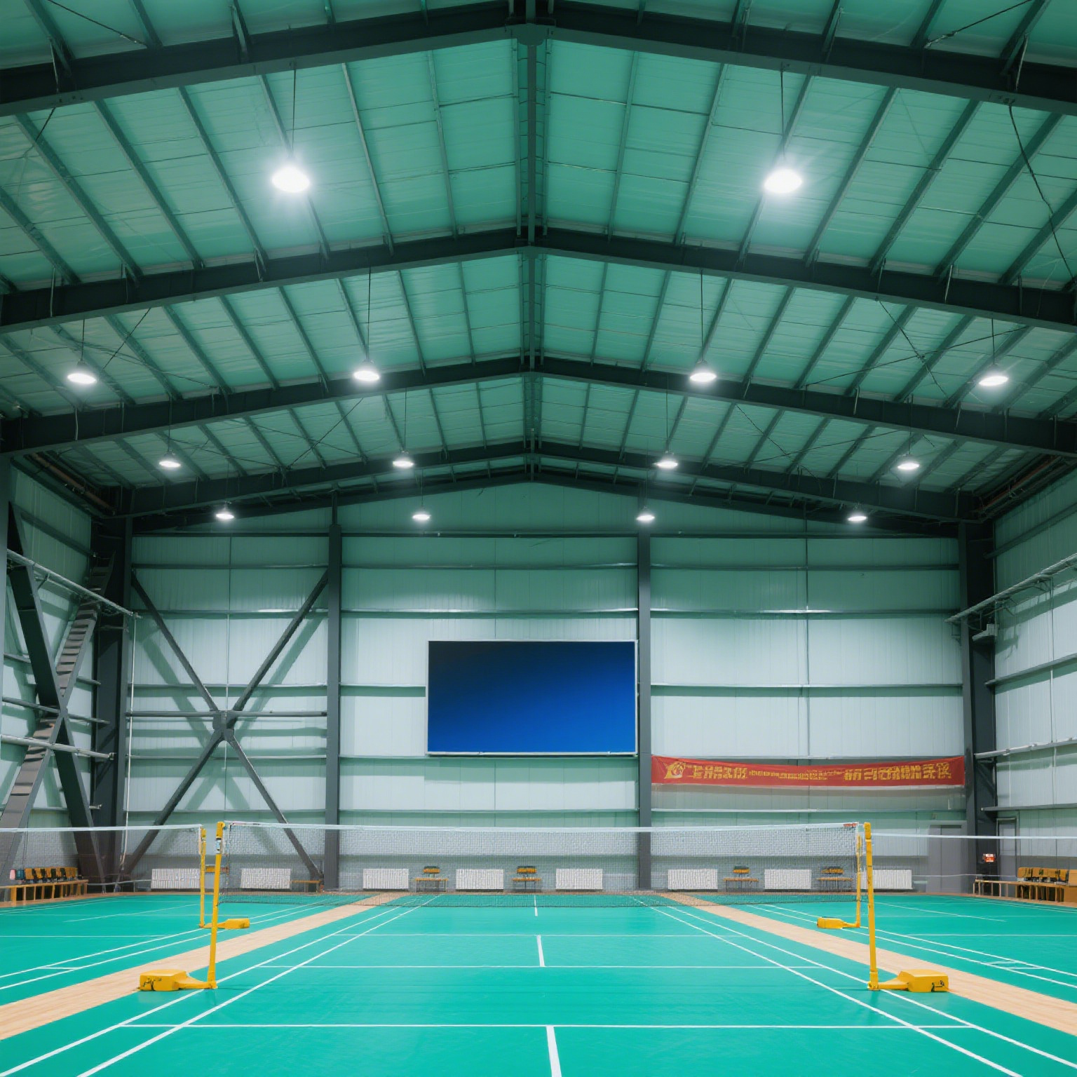 Fast Completion Prefabricated Steel Structure Badminton Hall Efficiently Built Warehouse