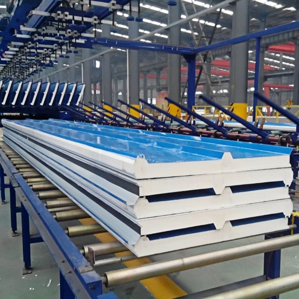 Industrial-Grade Steel Metal PU Sandwich Eco-Friendly Water Resistant Xuzhi Brand Prefab House Workshop Warehouse Roof Exterior