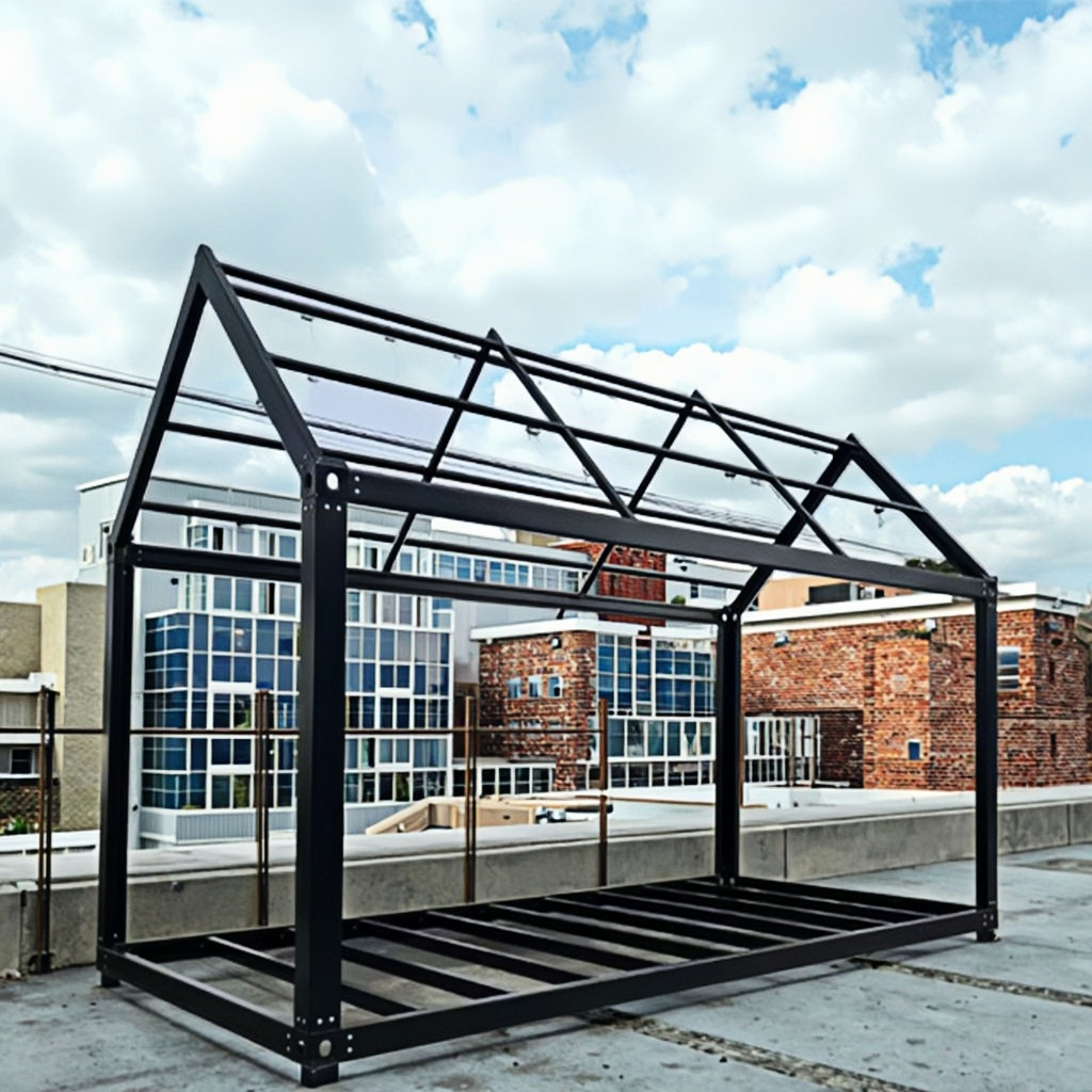 6x3x2.8 Meter 20ft Flat Pack Quick Assembly House Container Galvanized Steel Prefab House Container Frame Home