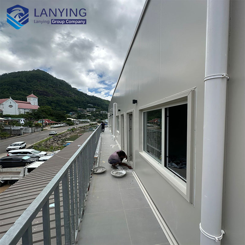 Prefabricated Two-story Dormitory Steel Structure Car Wash Steel Structure Building in Seychelles From Manufacture Low Cost