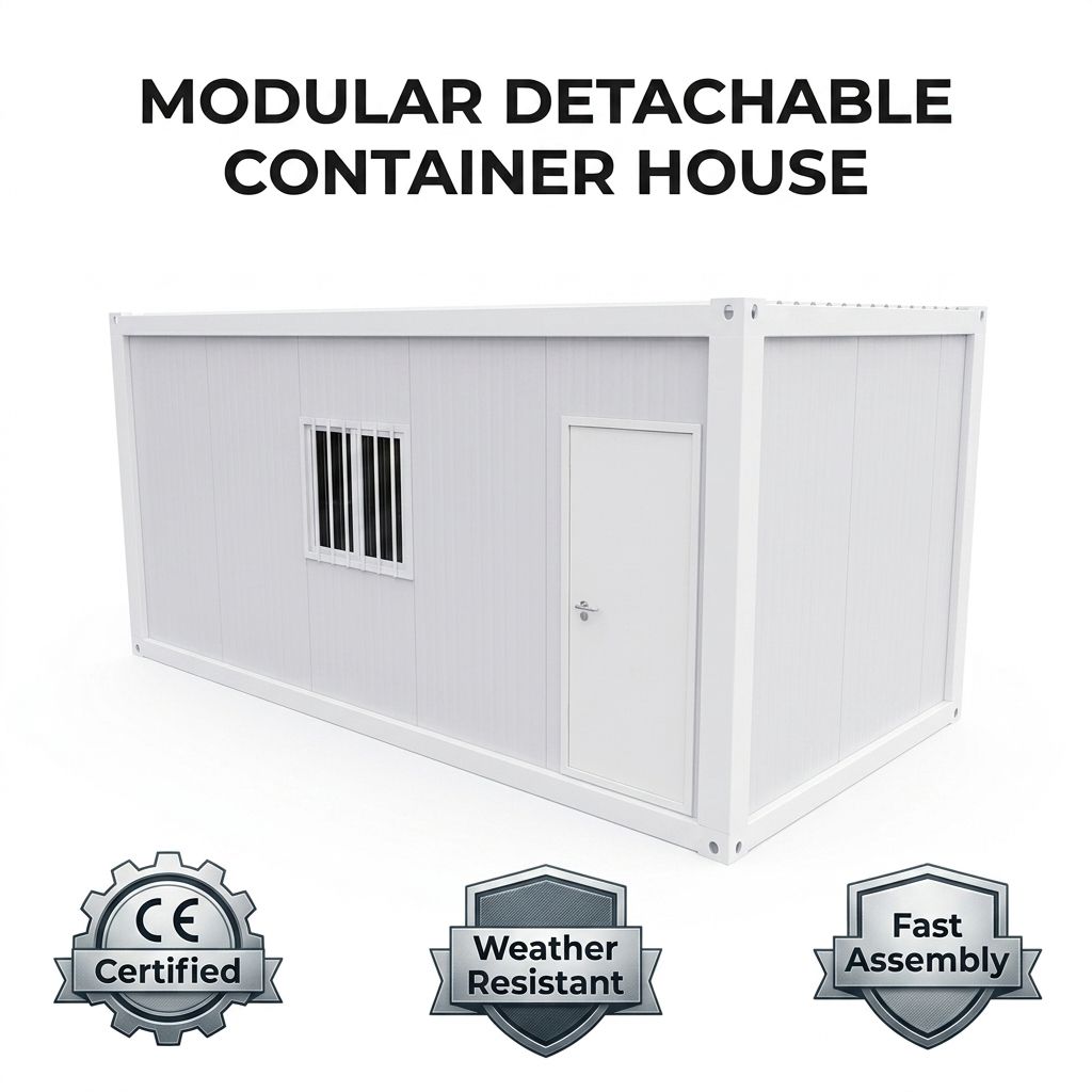 TOPPRE Detachable Container House Galvanized Steel Structure 100% Waterproof for Government Project Labor Camp