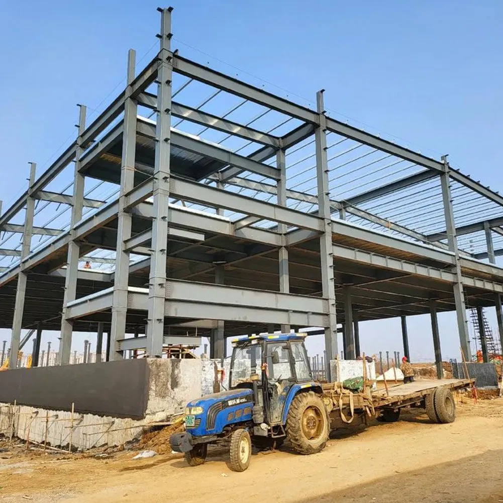 High Strength Steel Frame Office Building Multi Storey Prefab Commercial Office Building