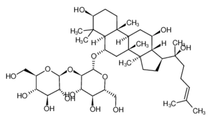 Ginsenoside Rf Structural Formula