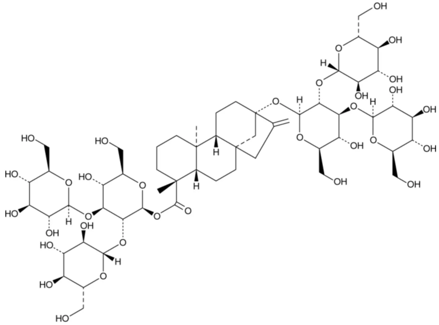 Rebaudioside M Structural Formula