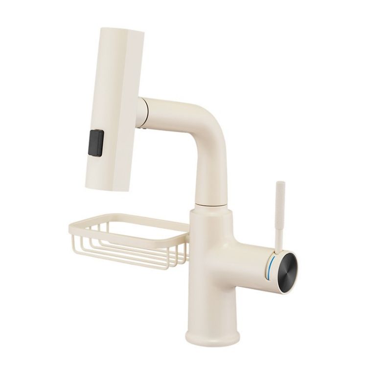 Durable copper basin faucet installation view