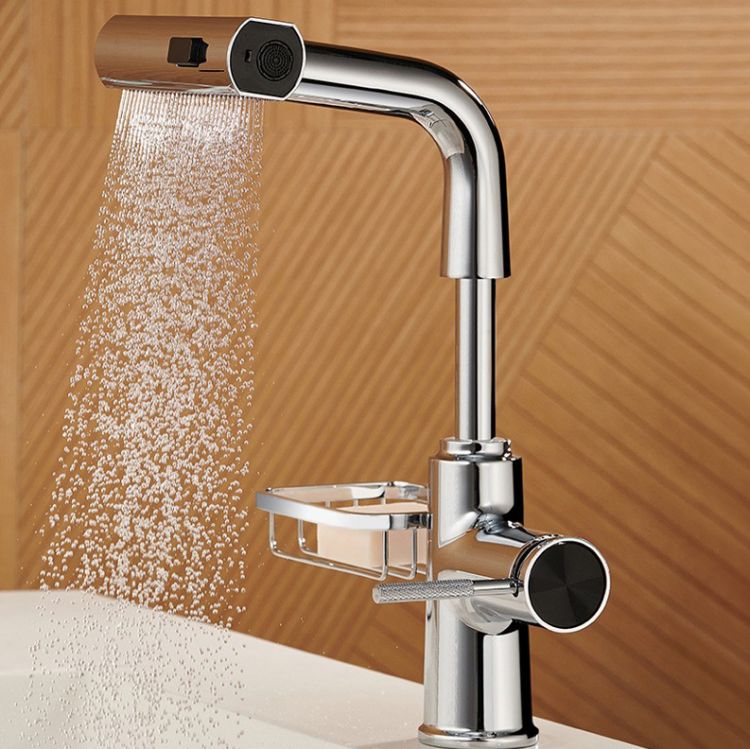 Multi-functional pull-out adjustable basin faucet detailed view