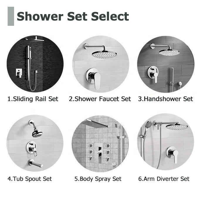 Famous Bathroom wall tap shower set with hot and cold water Supplier, Exporter