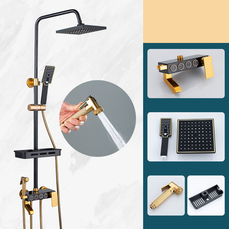 High-Quality Elevate Your Bathroom with the White Gold Multi-Function Shower Set Quotes, Exporters