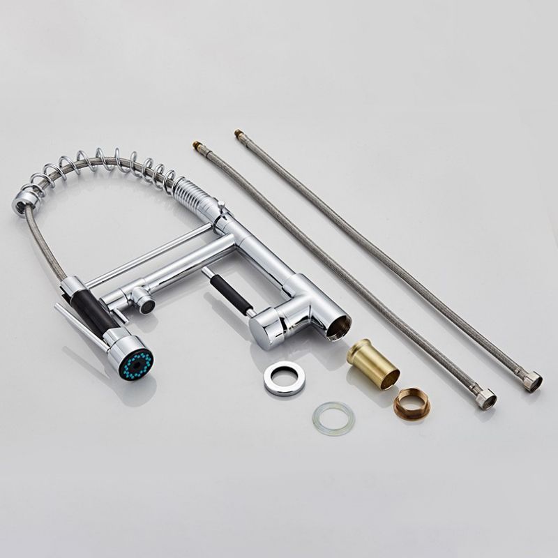 Modern Style Brass Spring Kitchen Faucet View 3
