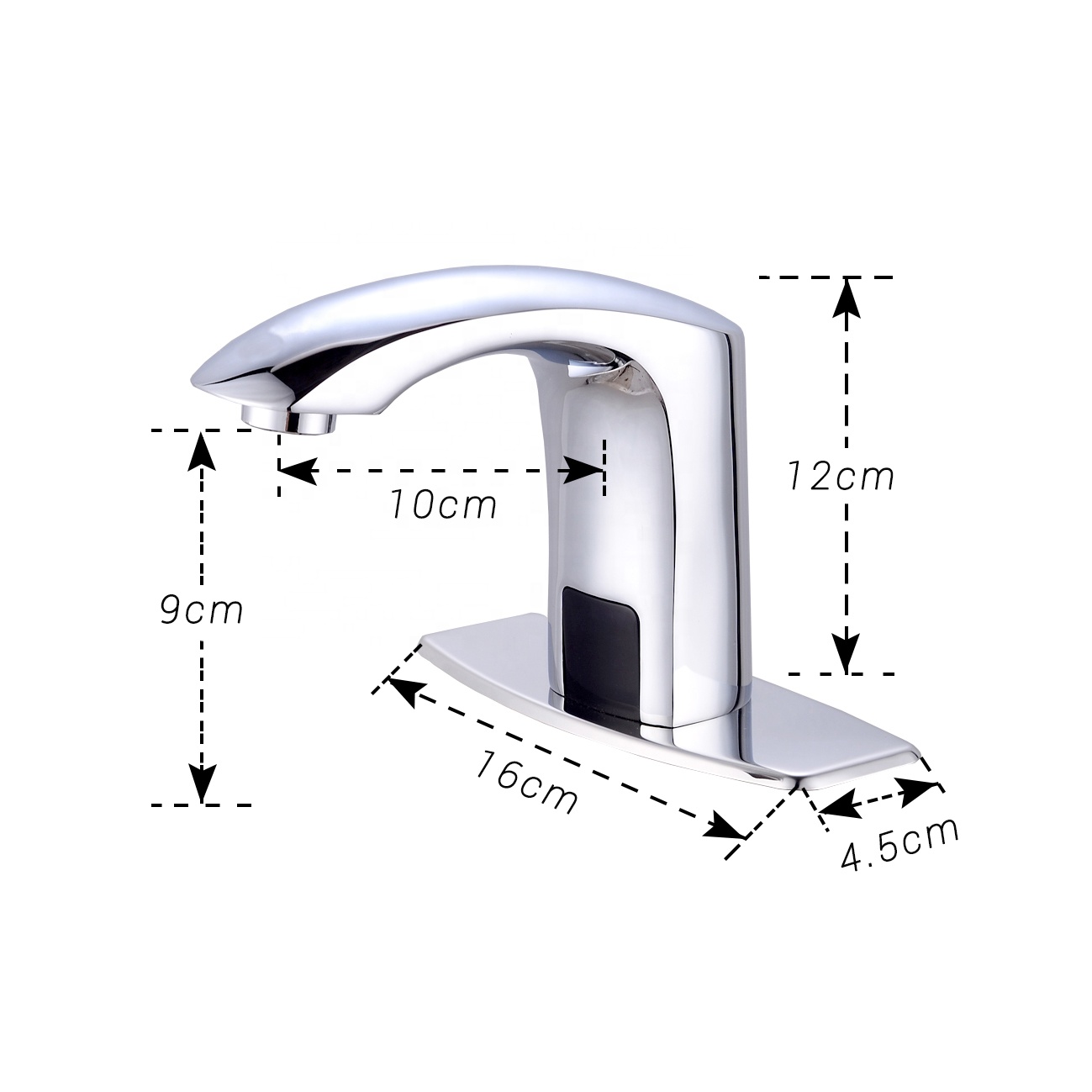 Discount Single hole cold water chrome-plated brass induction faucet Bathroom tap Factory, Quotes