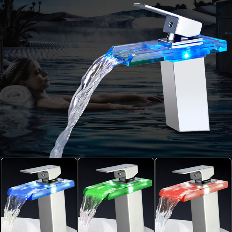 OEM LED Smart Waterfall Faucet, Modern Bathroom Faucet, Suitable for Bathrooms and Restrooms Exporters, Service