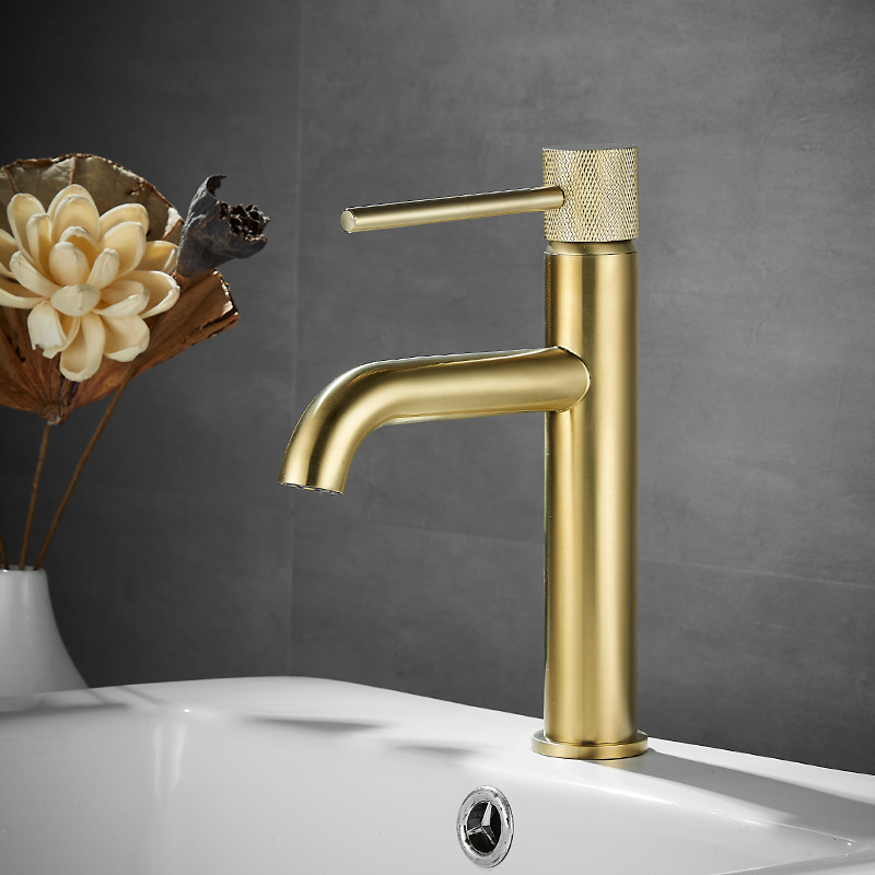 Wholesale Modern Minimalist Brass Basin Faucet - Matte Finish, Hot & Cold Water, 4 Color Options Companies, Product