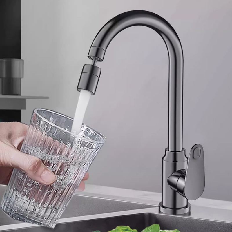 Famous Modern Kitchen Faucet Zinc Alloy Hot and Cold Dual Function Dual-Mode Flow 360° Rotation Lead-Free Eco-Friendly Customizable Pricelist, Company