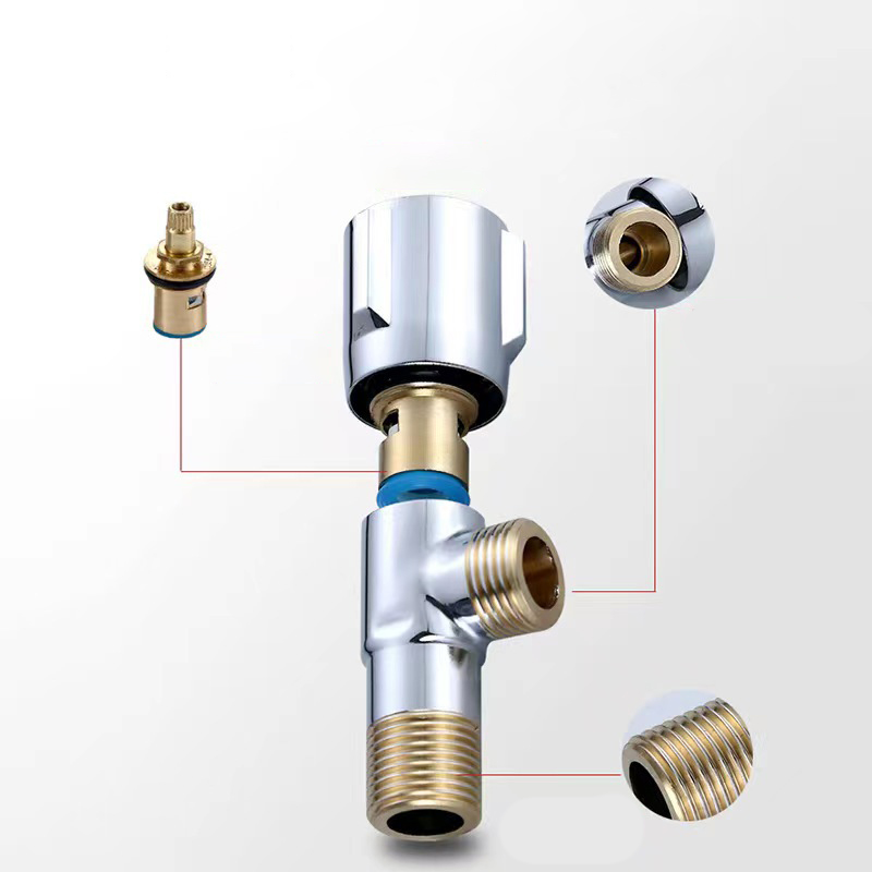 High-Quality High quality brass Angle valve with hot and cold sign Manufacturer, Company