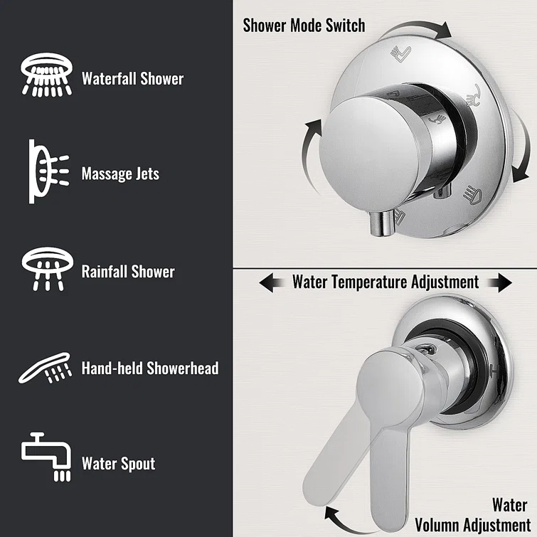 OEM 5 features stainless steel shower panel bathroom Luxury shower set Company, Service