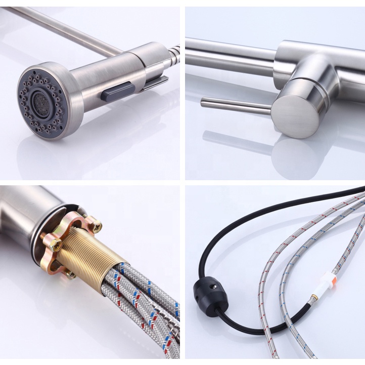 ODM 304 stainless steel kitchen spring faucet Cold and hot water double mode dish faucet Manufacturer, Exporters