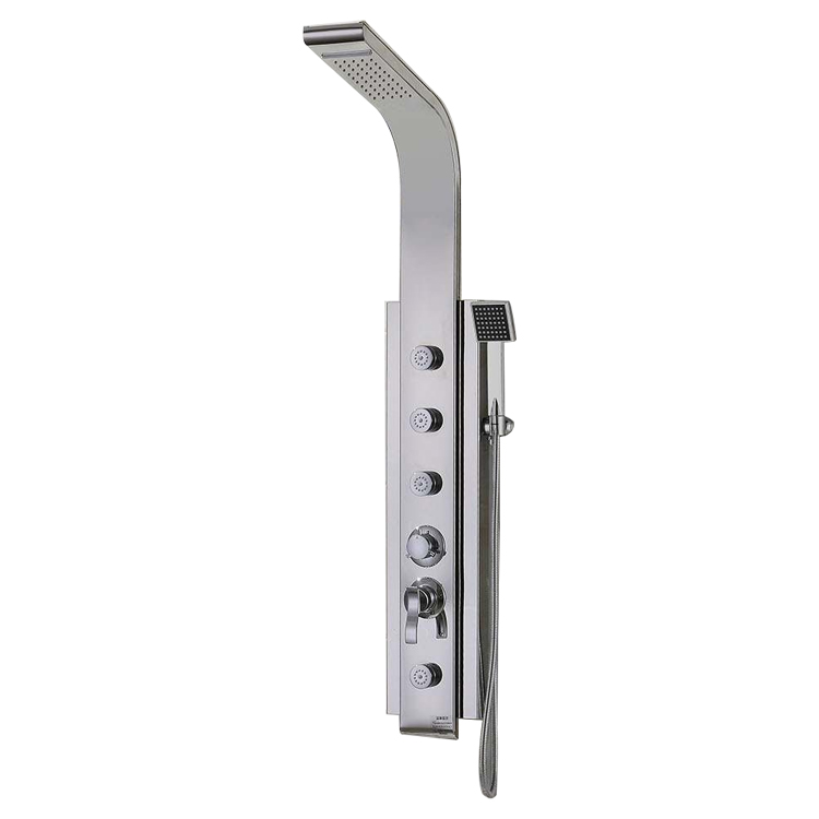 China 6 Feature shower panel brass bathroom shower set with LED lights Companies, Service