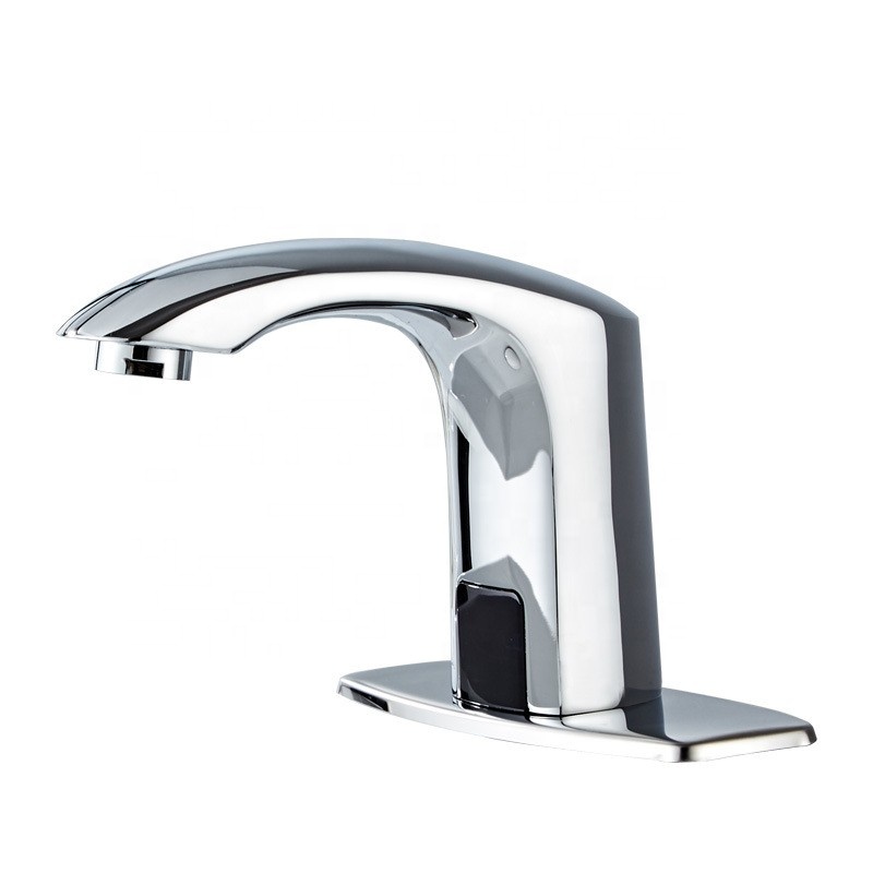Discount Single hole cold water chrome-plated brass induction faucet Bathroom tap Factory, Quotes