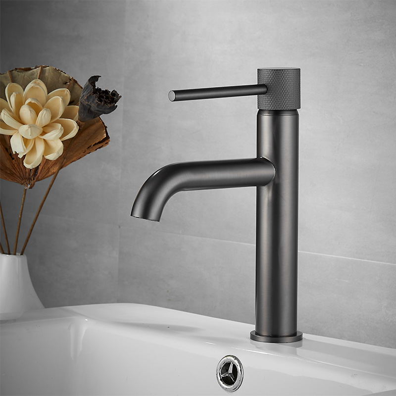Wholesale Modern Minimalist Brass Basin Faucet - Matte Finish, Hot & Cold Water, 4 Color Options Companies, Product