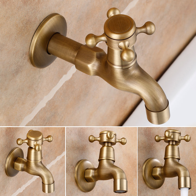 Vintage washing machine faucet details