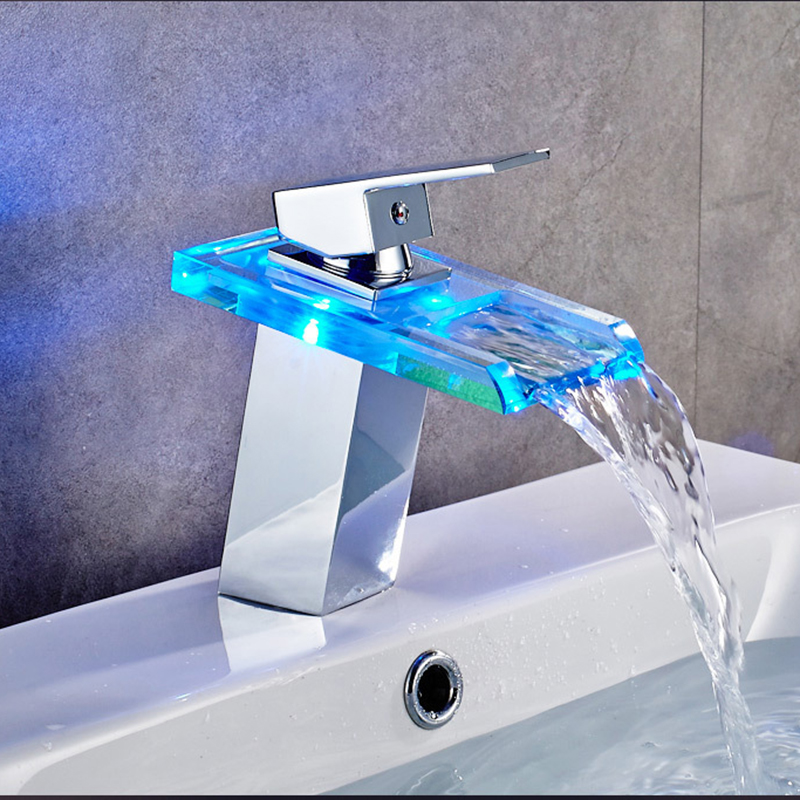 OEM LED Smart Waterfall Faucet, Modern Bathroom Faucet, Suitable for Bathrooms and Restrooms Exporters, Service