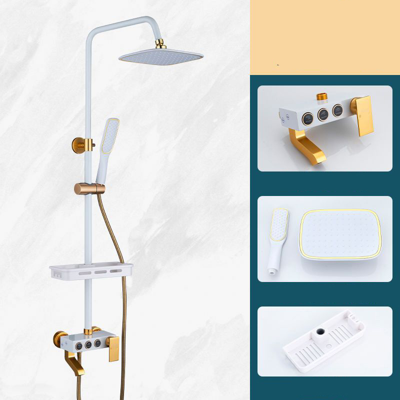 High-Quality Elevate Your Bathroom with the White Gold Multi-Function Shower Set Quotes, Exporters