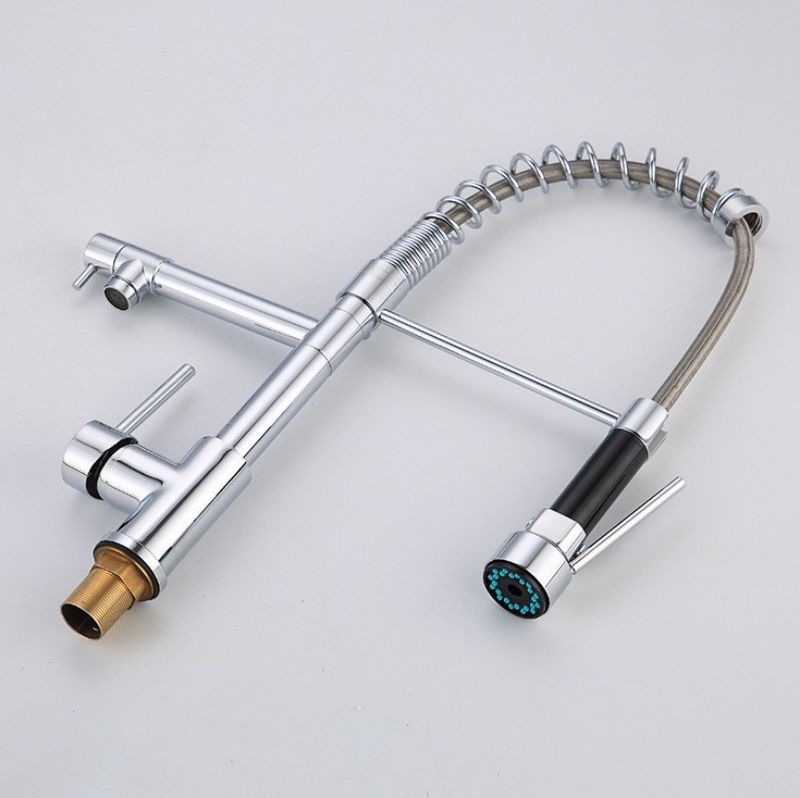 Modern Style Brass Spring Kitchen Faucet View 4