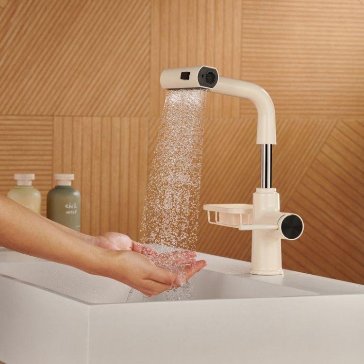 Pull-out faucet design details and premium materials