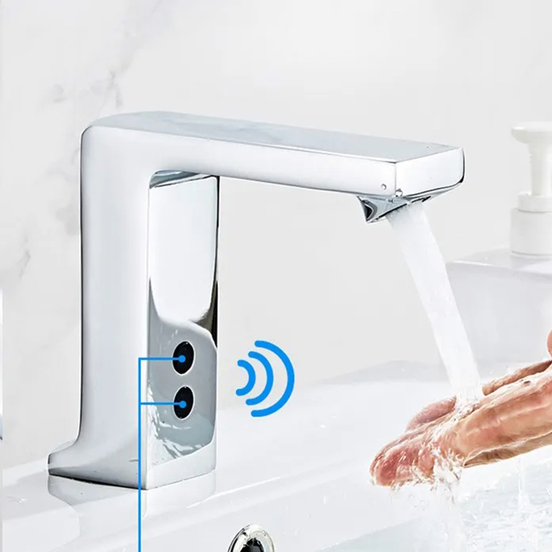 OEM Smart Touchless Bathroom Faucet High-Quality Zinc Alloy Adjustable Temperature Water Saving Customizable Factory, Service