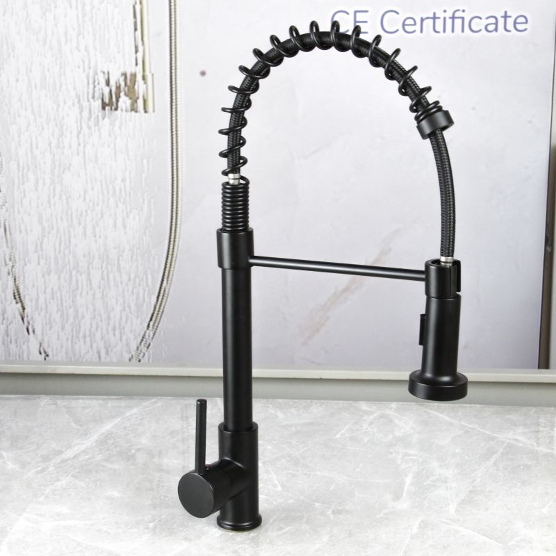 Cheap Spring pull kitchen faucet Stainless steel hot and cold tap Supplier, Pricelist