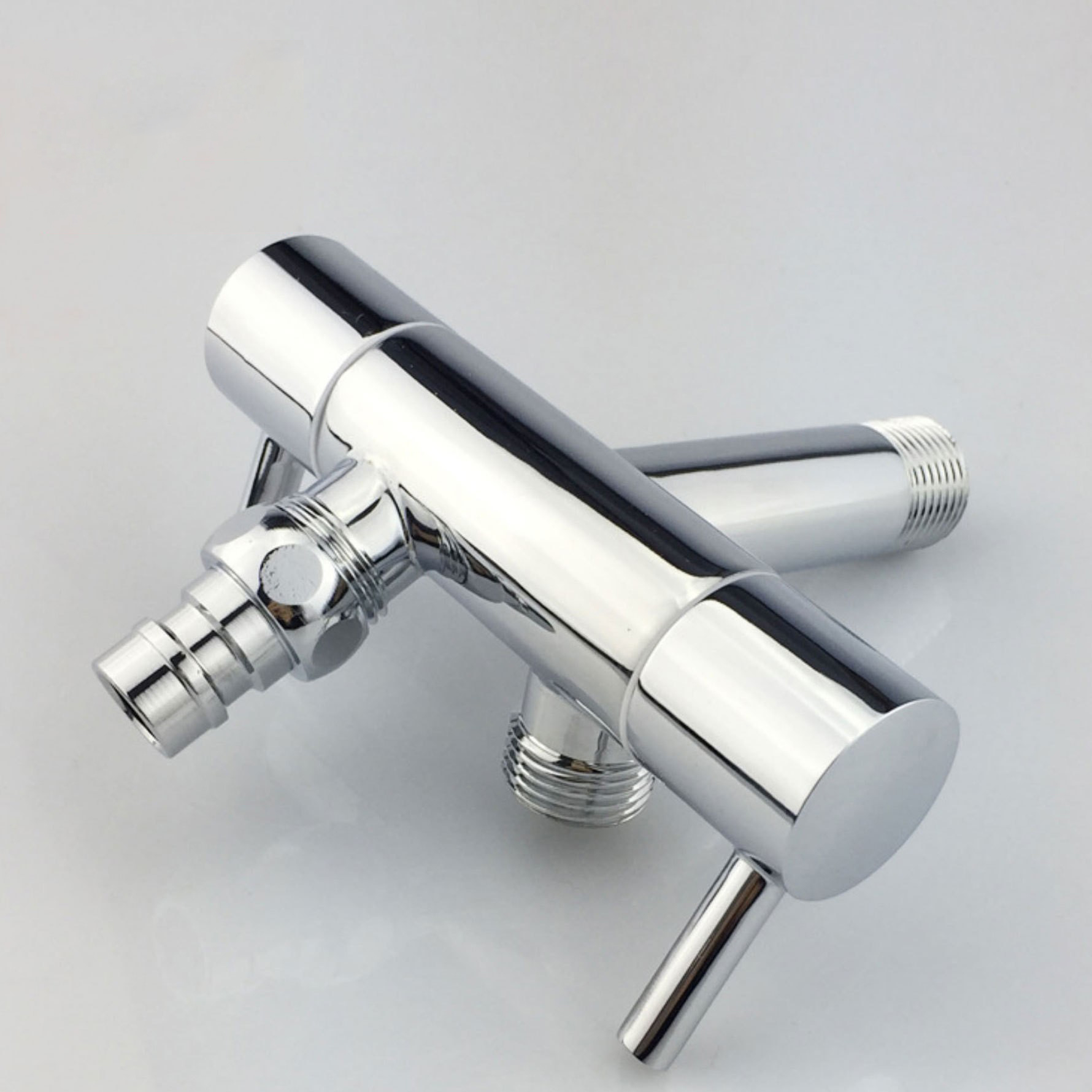 Stainless steel dual outlet angle valve showcase 2