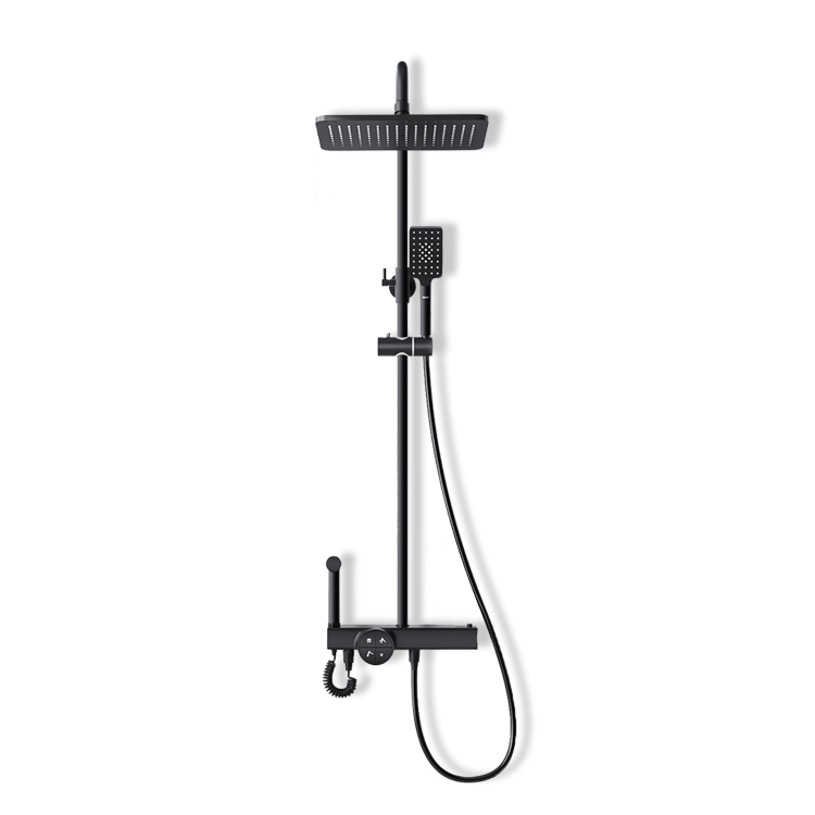 Cheap Black Stainless Steel Wall Bathroom Shower Faucet Set Factory, Company