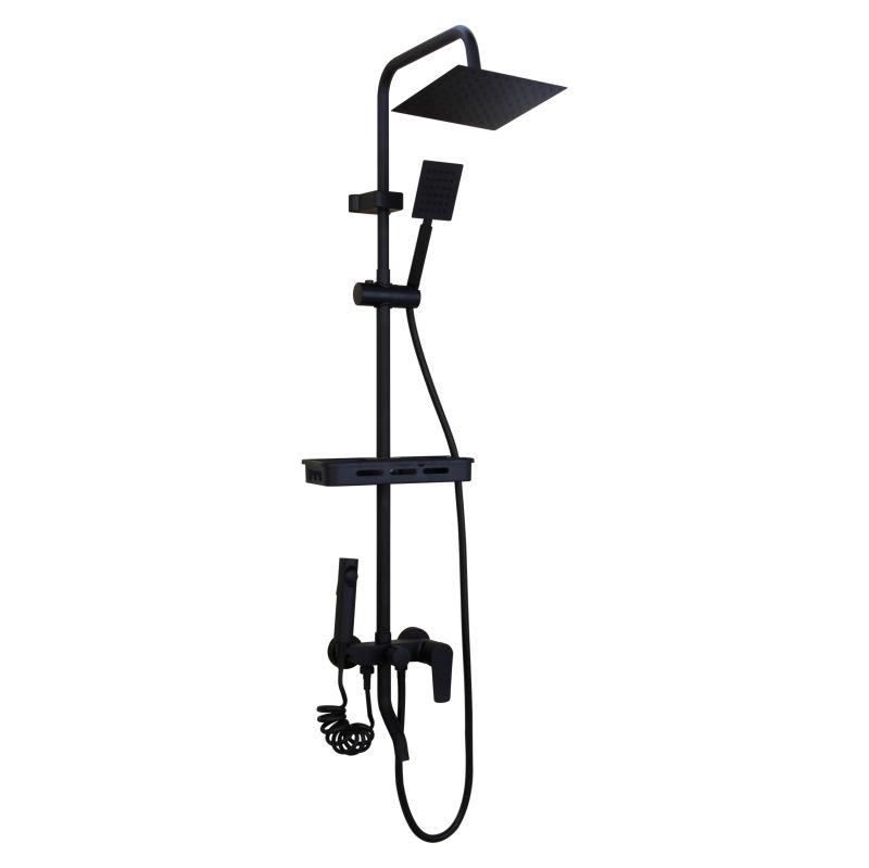 Famous Black bathroom stainless steel shower set Wall mounted bath set Supplier, Pricelist