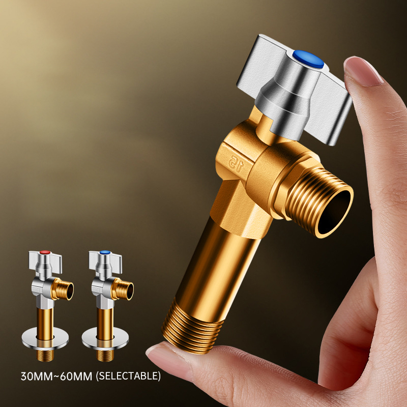 OEM Extended brass Angle valve length optional domestic 1/2 inch valve Products, Service