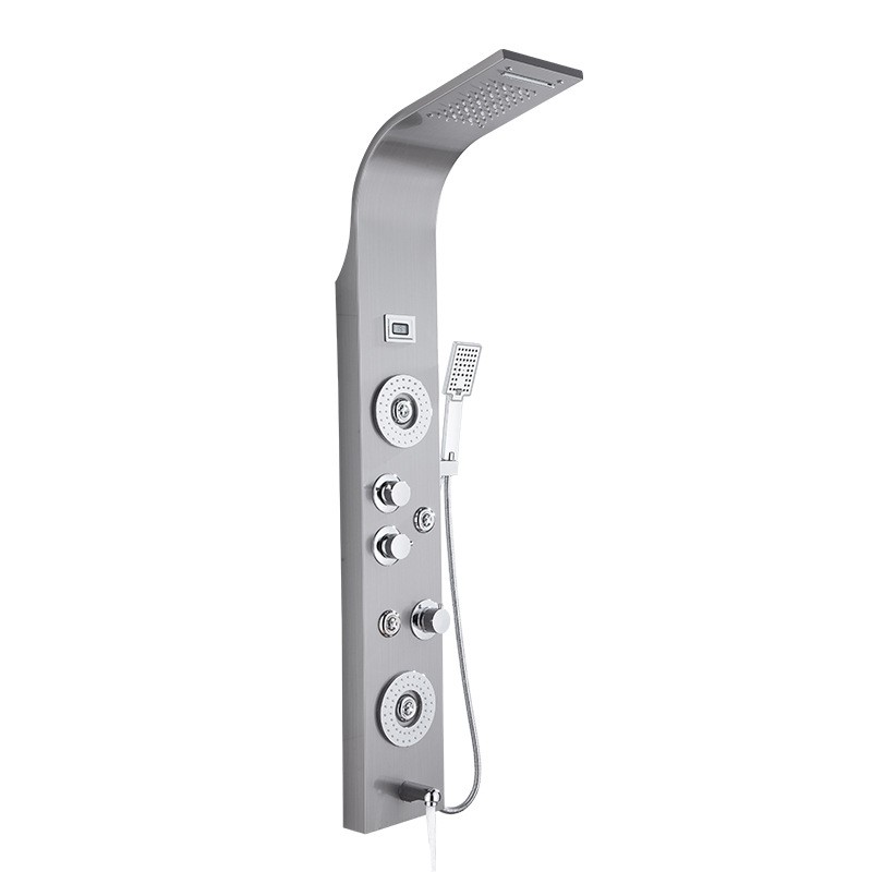 Discount Stainless steel modern shower panel Luxury bathroom shower set with LED ambient lights Manufacturers, Factories