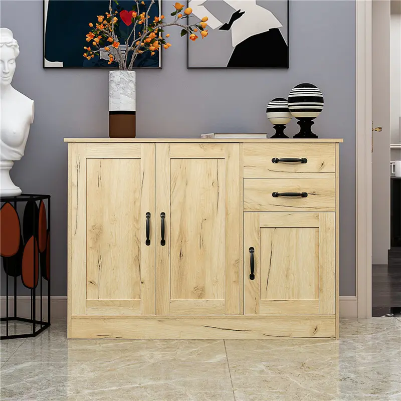 Best Modern Wood Buffet Sideboard with 2 doors&1 Storage and 2drawers -Entryway Serving Storage Cabinet Doors-Dining Room Console, 43.3 Inch, Dark Walnut color Manufacturer, Factory