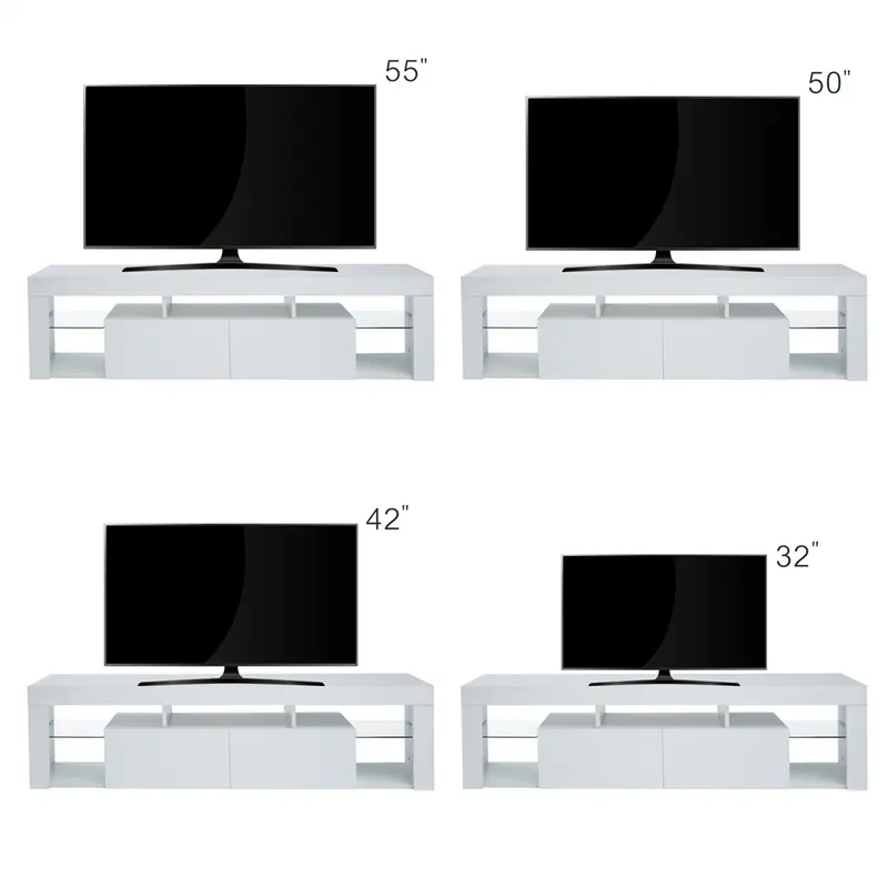 Buy FURNITURE & RUGS TV Stand 160 LED Wall Mounted Floating 63" TV Stand (White) Manufacturer, Products